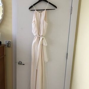 BHLDN cream jumpsuit, size 0